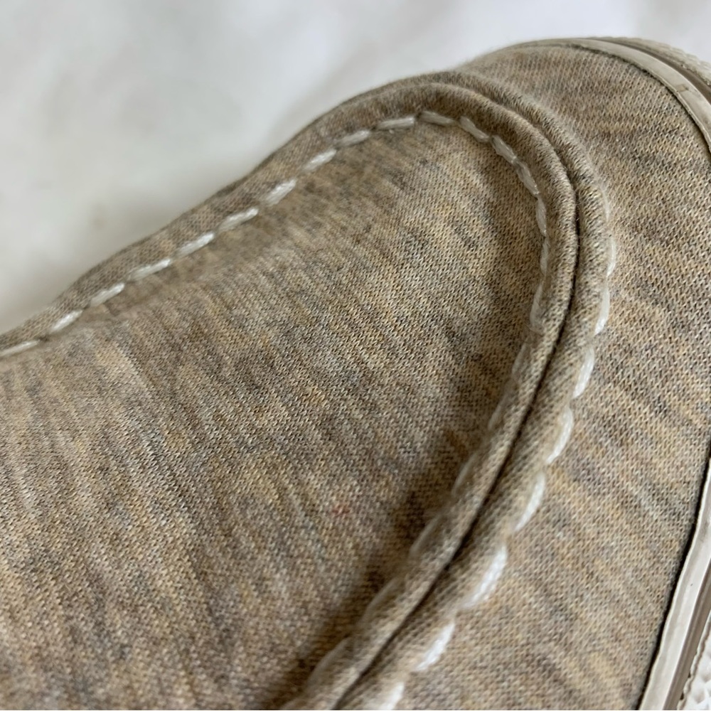 SPERRY TOPSIDERS taupe STS97573 flats Boat Shoes canvas and cotton Women’s 8.5 - Picture 16 of 16